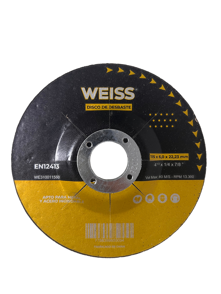 DISCO DE DESBASTE - 115 x 6.0 - WE300011560 - WEISS